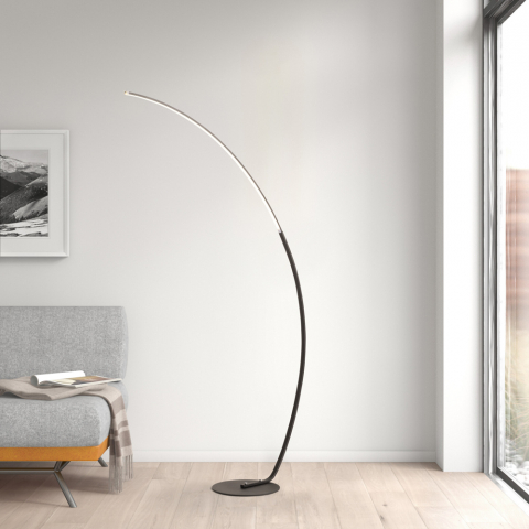 Rigel gulvlampe 180 cm led lys lampe minimalistisk metal bue design