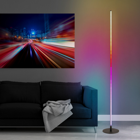 Dubhe gulvlampe led rgb lys lampe med minimalt design og fjernbetjening