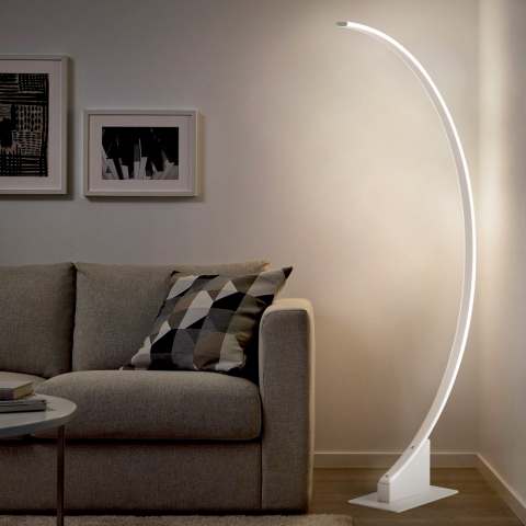 Aldebaran gulvlampe led lys lampe med moderne bue design 140 cm høj