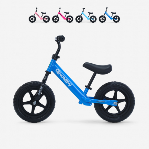 øbecykel fra 1-2 år børn cykel uden pedaler højdejusterbar sæde balance bike Grumpy