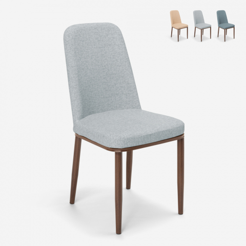 Davos Medl designer stol med stofbetræk og metalstel i udvalgte farver
