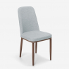 Davos Medl designer stol med stofbetræk og metalstel i udvalgte farver Tilbud
