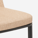 Designstole til køkkenbar restaurantstof og metal med træeffekt Davos Dark Billig