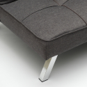 Gemma 2-personers sofa futon sovesofa stof til stue og gæsteværelse Udvalg
