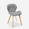Whale AHD nordisk design spisebords stol farverig stofbetræk med træben Pris