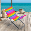 Rodeo Rainbow regnbue strandstol campingstol foldestol sammenklappelig På Tilbud