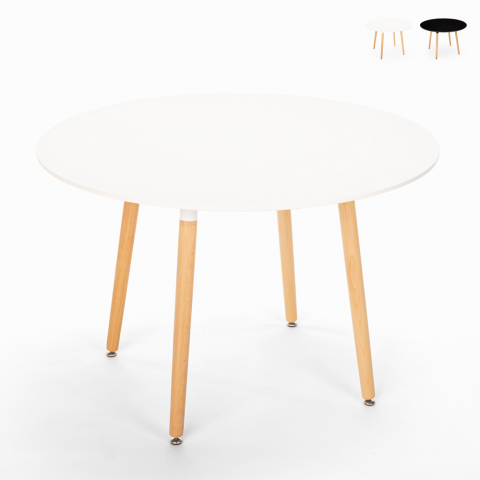 Rundt træbord design træ 100cm køkkenbar restaurant Moss Kampagne