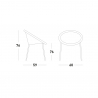 Bon Bon Scab design plast spisebords stol til indendørs og udendørs brug Udsalg