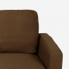 Steffy moderne 3 personers sofa med chaiselong puf i grå stofbetræk Billig