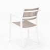 Orion hvid design stol i polypropylen med træ effekt til udendørs brug Udvalg