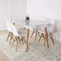 Skandinavisk design firkantet bord køkken spisestue træ 80x80cm Wooden Udsalg