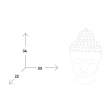 Buddha Slide lampe bordlampe af polyethylen der ligner Buddhas hoved Udsalg