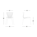 Gloria Slide design spisebords stol med polypropylen sæde og stål ben 