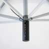 Stor Hænge parasol 3x3 sekskantet med USB solcelle oplader anti uv Power Mål