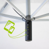 Stor Hænge parasol 3x3 sekskantet med USB solcelle oplader anti uv Power Egenskaber