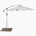 Stor Hænge parasol 3x3 sekskantet med USB solcelle oplader anti uv Power Mængderabat