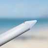 220cm stor strand parasol med højdejustering vindresistent Roma Fluo Mål