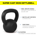 Kotaro kettlebell 8 kg i jern til styrketræning fitness træningsudstyr På Tilbud