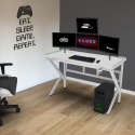 Egli Sportbot LED 120 lille træ gamer skrivebord til gaming med RGB lys Pris