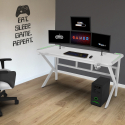 Egli Sportbot LED 160 lille træ gamer skrivebord til gaming med RGB lys Rabatter