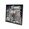 Bike indrammet plakat 80x60 cm farve med metal ramme cykel motiv Tilbud