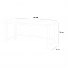 Bridgewhite 160 lille design skrivebord 160x70cm med hvid stel til gaming 
