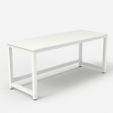Bridgewhite 160 lille design skrivebord 160x70cm med hvid stel til gaming Billig