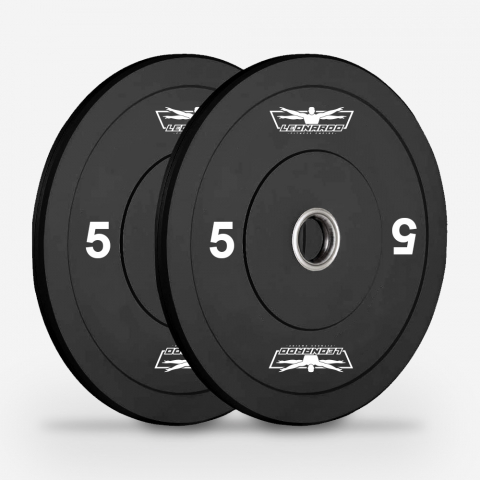 Hanzo rubber bumper 2 x 5 kg vægtskiver til olympiske vægtstang 50 mm