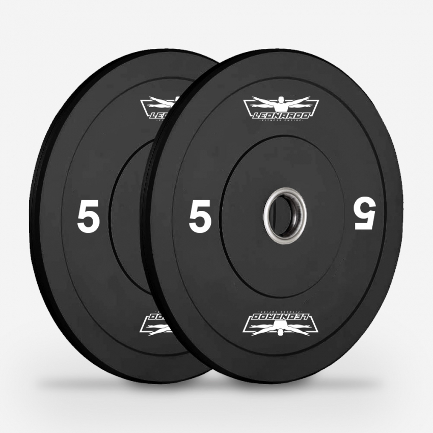 Hanzo rubber bumper 2 x 5 kg vægtskiver til olympiske vægtstang 50 mm Kampagne