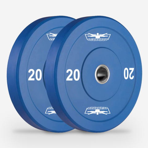 Hanzo rubber bumper 2 x 20 kg vægtskiver til olympiske vægtstang 50 mm