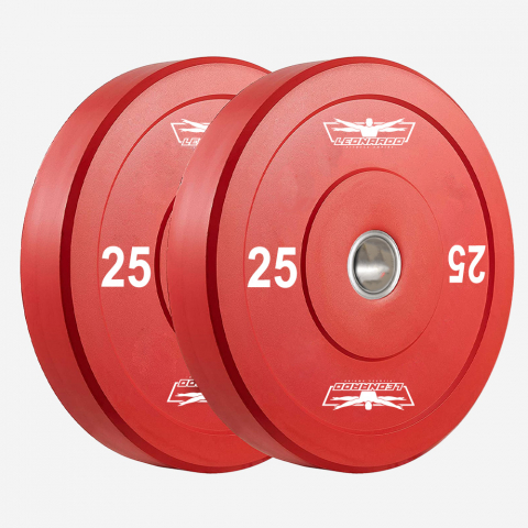 Hanzo rubber bumper 2 x 25 kg vægtskiver til olympiske vægtstang 50 mm Kampagne