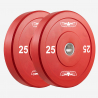 Hanzo rubber bumper 2 x 25 kg vægtskiver til olympiske vægtstang 50 mm Kampagne