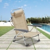 Gargano sammenfoldelig strandstol og havestol med armlæn i aluminium Udvalg