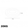 Hanzo rubber bumper 2 x 20 kg vægtskiver til olympiske vægtstang 50 mm Rabatter