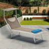 Sæt med 4 Santorini Limited Edition solsenge liggestol med solskærm Mål