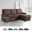 Stratum 3 personers sovesofa stof sofa chaiseslong med opbevaring
