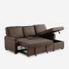 Stratum 3 personers sovesofa stof sofa chaiseslong med opbevaring