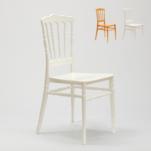 Sæt med 20 Napoleon III AHD stabelbar spisebords stol vintage design plast Kampagne