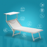 Sæt med 20 Italia Professionel solseng med nakkestøtte og solskærm 