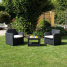 Giglio loungesæt polyrattan havemøbler 2 lænestole og 1 lille sofabord Valgfri