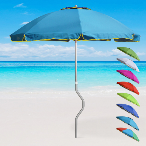 Aeolus GiraFacile 220cm stor strand parasol med UV-beskyttelse og tilt