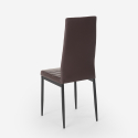 Eco læder polstrede spisebordsstole med jernben til restaurant Imperial Dark Valgfri