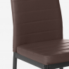 Eco læder polstrede spisebordsstole med jernben til restaurant Imperial Dark Model