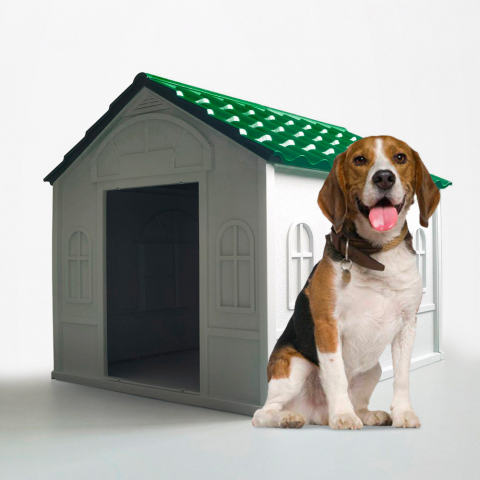Kennelhus til mellemstore hunde i plastikhave Dolly Kampagne