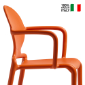 Gio Arm Scab design stabelbare spisebords stol med armlæn i technopolymer Udsalg