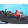 Sunset Scab design stabelbare spisebords stol med armlæn i technopolymer Model