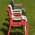Sunset Scab design stabelbare spisebords stol med armlæn i technopolymer Valgfri