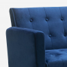 Caullae moderne 3 personers sofa fløjls sovesofa med gyldne metalben Model
