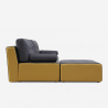 Luda 3 personers modulær grå sofa med chaiselong puf i stofbetræk Udvalg
