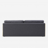 Luda 3 personers modulær grå sofa med chaiselong puf i stofbetræk Mængderabat